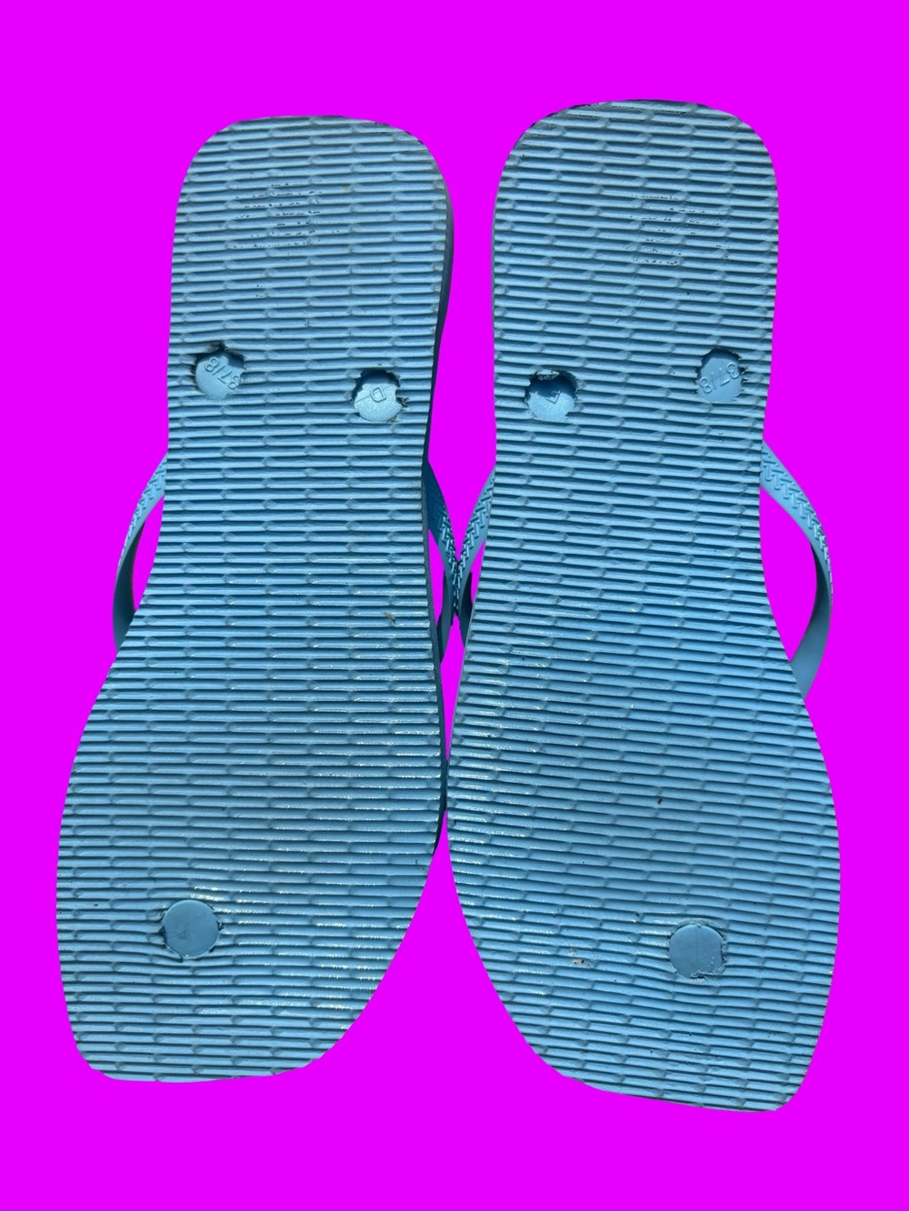 Havaianas Flip Flops in Sky Blue Like New Women’s Size 7/8 - Picture 4 of 4